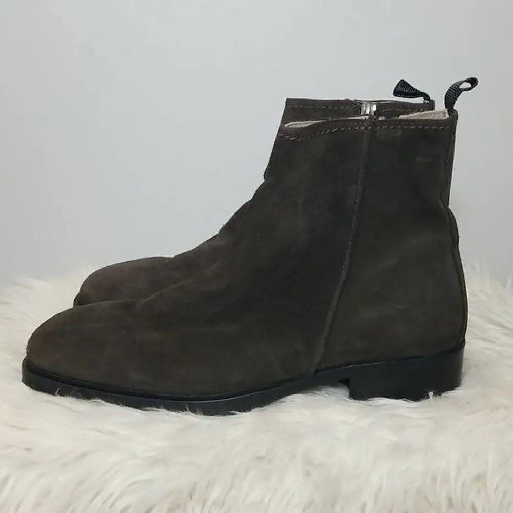 AllSaints Seth Suede Chelsea Boots Bitter Chocolate Men's Size 12 EU 45 NWT